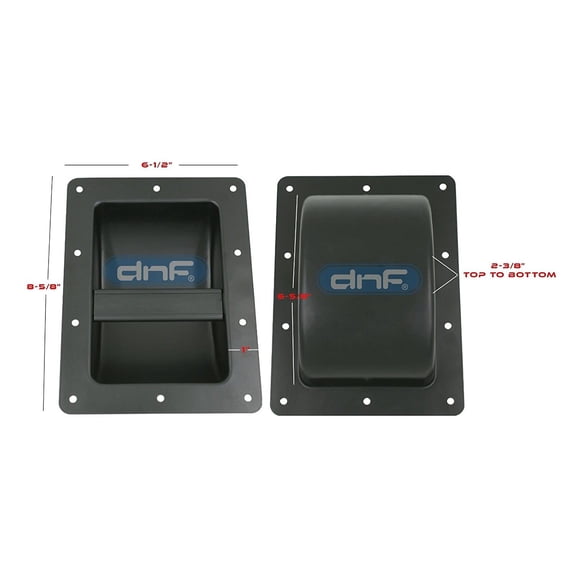 DNF 4 Pack Black Metal Handle Diameter = 4-1/4" x 6-3/4"