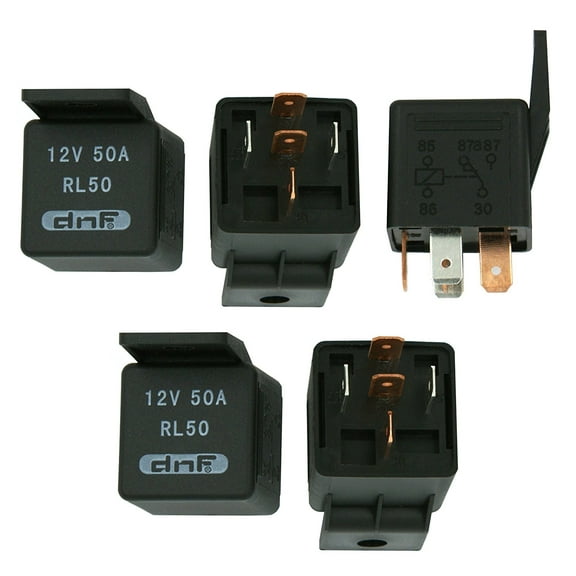 DNF (5 PACK) 50 AMP 12V BOSCH STYLE RELAY CAR ALARM AUTOMOTIVE