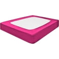 thumbnail image 1 of DNG Creations 1 Piece Box Spring Cover 100% Egyptian Cotton Wrap Around 4 Sides for Hotel & Home, Fits Box Springs up to 10 Inch Deep Pocket ( Solid Hot Pink - Olympic Queen ), 1 of 7