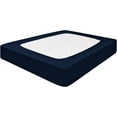 thumbnail image 1 of DNG Creations 1 Piece Box Spring Cover 100% Egyptian Cotton Wrap Around 4 Sides for Hotel & Home, Fits Box Springs up to 15 Inch Deep Pocket ( Solid Navy Blue - Queen ), 1 of 7