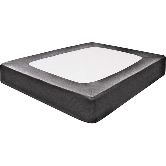 DNG Creations 1 Piece Box Spring Cover 100% Egyptian Cotton Wrap Around 4 Sides for Hotel & Home, Fits Box Springs up to 26 Inch Deep Pocket ( Solid Dark Grey - Twin XL )