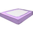 thumbnail image 1 of DNG Creations 1 Piece Box Spring Cover 100% Egyptian Cotton Wrap Around 4 Sides for Hotel & Home, Fits Box Springs up to 6 Inch Deep Pocket ( Solid Lilac - California King ), 1 of 7