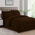 thumbnail image 1 of DNG Creations 1 Piece Box Stitched Striped Pattern Comforter 100% Egyptian Cotton Quilt Cover 800 TC All Season 550 GSM ( Oversized Queen Size ) Stripe Chocolate Colour, 1 of 5