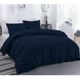 thumbnail image 1 of DNG Creations 1 Piece Duvet Cover with Zipper & Corner Ties - 100% Egytian Cotton, 800 Theads Count ( Full/Queen - Solid Navy Blue ), 1 of 3