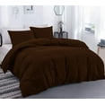 thumbnail image 1 of DNG Creations 1 Piece Duvet Cover with Zipper & Corner Ties - 100% Egytian Cotton, 800 Theads Count ( Oversized King - Solid Chocolate ), 1 of 3