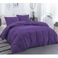 thumbnail image 1 of DNG Creations 1 Piece Duvet Cover with Zipper & Corner Ties - 100% Egytian Cotton, 800 Theads Count ( Oversized Queen - Solid Purple ), 1 of 3