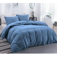 thumbnail image 1 of DNG Creations 1 Piece Duvet Cover with Zipper & Corner Ties - 100% Egytian Cotton, 800 Theads Count ( Twin/Twin XL - Solid Medium Blue ), 1 of 3