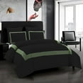 thumbnail image 1 of DNG Creations 1 Piece Full Black And Moss Border Line Pattern Duvet Cover - 100% Egyptian Cotton, 800 Thread Count ( Full/Queen ), 1 of 5