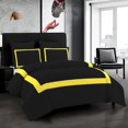 thumbnail image 1 of DNG Creations 1 Piece Full Black And Yellow Border Line Pattern Duvet Cover - 100% Egyptian Cotton, 800 Thread Count ( California King ), 1 of 5