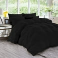 thumbnail image 1 of DNG Creations 1 Piece Luxury Pinch Pleated Comforter Premium 800 Thread Count 100% Egyptian Cotton-Full/Queen Size, Solid Black Color, 1 of 3