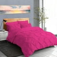thumbnail image 1 of DNG Creations 1 Piece Pinch Pleated Duvet Cover 800 Threads Count, 100% Egyptian Cotton - With Zipper Closure & Corner Ties ( Solid Hot Pink - Twin/Twin XL ), 1 of 3