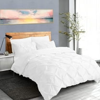 DNG Creations 1 Piece Pinch Pleated Duvet Cover 800 Threads Count, 100% Egyptian Cotton - With Zipper Closure & Corner Ties ( Solid White - Twin/Twin XL )