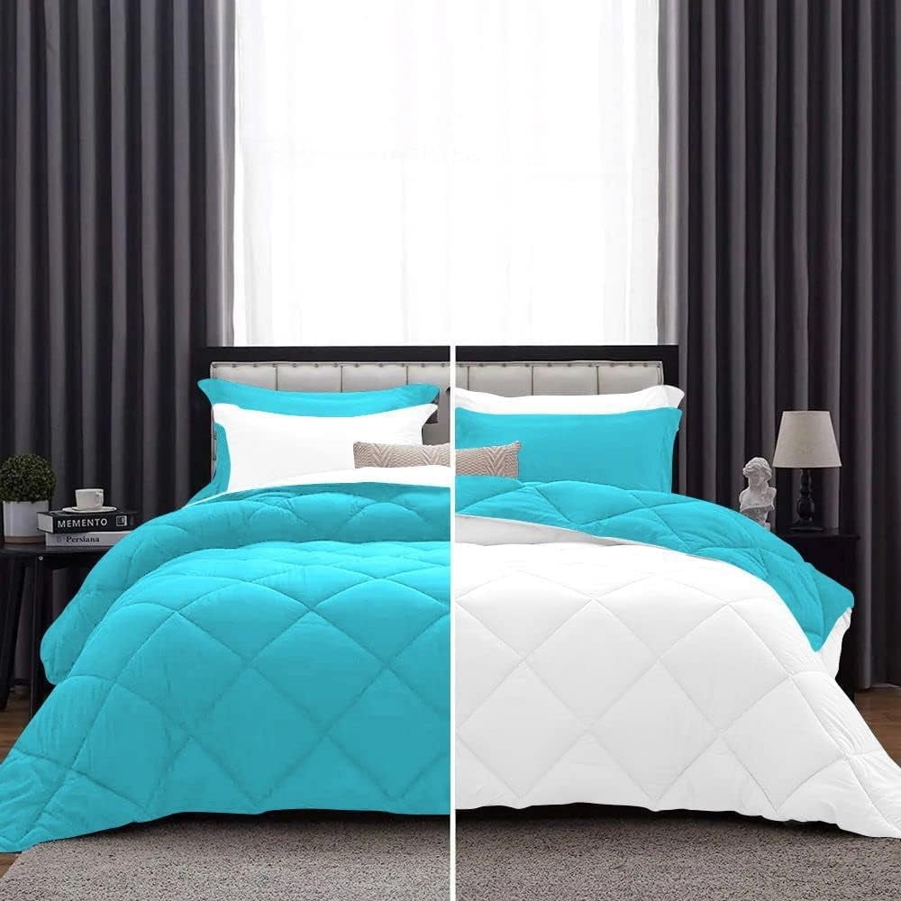 DNG Creations 1 Piece Reversible Diamond Pattern Comforter All Season ...