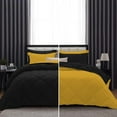 thumbnail image 1 of DNG Creations 1 Piece Reversible Diamond Pattern Comforter Solid - 100% Egyptian Cotton, 800 TC ( California King - Size ) All-Season 550 GSM ( Gold/Black Colour ), 1 of 7