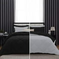 thumbnail image 1 of DNG Creations 1 Piece Reversible Diamond Pattern Comforter Solid - 100% Egyptian Cotton, 800 TC ( California King - Size ) All-Season 550 GSM ( Silver/Black Colour ), 1 of 7
