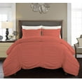 thumbnail image 1 of DNG Creations 1 Piece Ruched Pattern Duvet Cover 100% Egyptian Cotton, 800 TC- With Zipper Closure & Corner Ties ( Solid Brick Red - California King ), 1 of 3