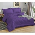 thumbnail image 1 of DNG Creations 1 Piece Ruffle Diamond Comforter All Season 550 GSM Full/Queen Size - 800 Threads Count, 100% Egyptian Cotton Solid Purple Colour, 1 of 7