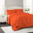 thumbnail image 1 of DNG Creations 1 Piece Ruffle Ribbon Design Comforter ( Full/Queen Size ) Ultra Soft All-Season 550 GSM 800 Threads Count,100% Egyptian Cotton - Solid Orange Colour, 1 of 5