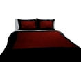 thumbnail image 1 of DNG Creations 1 Piece Two Tone Pinch Pleated Duvet Cover With Zipper Closure & Corner Ties 100% Egyptian Cotton ( Solid Black/ Burgundy - California King ), 1 of 3