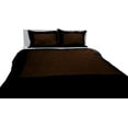 thumbnail image 1 of DNG Creations 1 Piece Two Tone Pinch Pleated Duvet Cover With Zipper Closure & Corner Ties 100% Egyptian Cotton ( Solid Black/ Chocolate - Twin/Twin XL ), 1 of 3