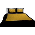 thumbnail image 1 of DNG Creations 1 Piece Two Tone Pinch Pleated Duvet Cover With Zipper Closure & Corner Ties 100% Egyptian Cotton ( Solid Black/ Gold - Oversized King ), 1 of 3