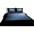 thumbnail image 1 of DNG Creations 1 Piece Two Tone Pinch Pleated Duvet Cover With Zipper Closure & Corner Ties 100% Egyptian Cotton ( Solid Black/ Medium Blue - Oversized Queen ), 1 of 3