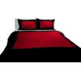 thumbnail image 1 of DNG Creations 1 Piece Two Tone Pinch Pleated Duvet Cover With Zipper Closure & Corner Ties 100% Egyptian Cotton ( Solid Black/ Red - Twin/Twin XL ), 1 of 3