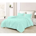 thumbnail image 1 of DNG Creations 1 Piece Diamond Ruffle Comforter 100% Egyptian Cotton, 800TC - Solid Auqa Blue Colour - Super Soft 550 GSM All Season ( California King - Size ), 1 of 6