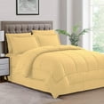thumbnail image 1 of DNG Creations 3 Piece Box Stitched Striped Pattern Comforter 100% Egyptian Cotton Quilt Cover 800 TC All Season 550 GSM ( Oversized King Size ) Stripe Gold Colour, 1 of 5