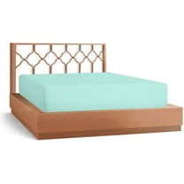 DNG Creations 3-Piece Fitted Sheet Set 21-Inch Deep Pocket (Solid Aqua Blue Twin)