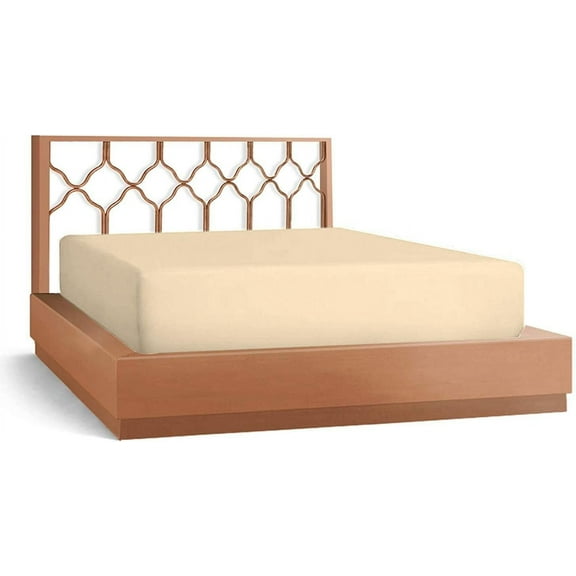 DNG Creations 3-Piece Fitted Sheet Set 6-Inch Deep Pocket (Solid Ivory - Twin XL)