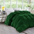 thumbnail image 1 of DNG Creations 3 Piece Luxury Pinch Pleated Comforter Set Premium 800 Thread Count 100% Egyptian Cotton-Twin/Twin XL Size, Solid Green Color, 1 of 5