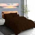thumbnail image 1 of DNG Creations 3 Piece Pinch Pleated Duvet Cover 800 Threads Count, 100% Egyptian Cotton - With Zipper Closure & Corner Ties ( Solid Chocolate - Twin/Twin XL ), 1 of 3