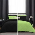 thumbnail image 1 of DNG Creations 3 Piece Reversible Diamond Pattern Solid Comforter 800 Threads Count ( Twin/ Twin XL - Size ) 100% Egyptian Cotton All-Season 550 GSM ( Sage/Black Colour ), 1 of 7