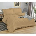 thumbnail image 1 of DNG Creations 3 Piece Ruffle Diamond Comforter All Season 550 GSM California King Size - 800 Threads Count, 100% Egyptian Cotton Solid Taupe Colour, 1 of 7