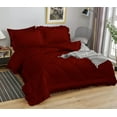 thumbnail image 1 of DNG Creations 3 Piece Ruffle Diamond Comforter All Season 550 GSM Twin/Twin XL Size - 800 Threads Count, 100% Egyptian Cotton Solid Burgundy Colour, 1 of 7