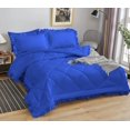 thumbnail image 1 of DNG Creations 3 Piece Ruffle Diamond Comforter All Season 550 GSM California King Size - 800 Threads Count, 100% Egyptian Cotton Solid Royal Blue Colour, 1 of 6