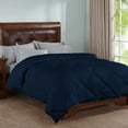 thumbnail image 1 of DNG Creations 3 Piece Stripe Diamond Comforter - Full/Queen Size - 550 GSM All Season 100% Egyptian Cotton, 800 Threads Count ( Stripe Navy Blue Colour ), 1 of 7