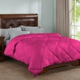 thumbnail image 1 of DNG Creations 3 Piece Stripe Diamond Comforter - Oversized King Size - 550 GSM All Season 100% Egyptian Cotton, 800 Threads Count ( Stripe Hot Pink Colour ), 1 of 7
