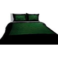 thumbnail image 1 of DNG Creations 3 Piece Two Tone Pinch Pleated Duvet Cover With Zipper Closure & Corner Ties 100% Egyptian Cotton ( Solid Black/ Green - Full/Queen ), 1 of 3