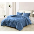 thumbnail image 1 of DNG Creations 3 Piece Diamond Ruffle Comforter 100% Egyptian Cotton, 800TC - Solid Medium Blue Colour - Super Soft 550 GSM All Season ( Full/Queen - Size ), 1 of 6