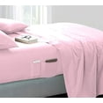 thumbnail image 1 of DNG Creations 4 Piece Sheet Set 12 Inch Deep Pocket With Side Storage Pockets 100% Egyptian Cotton, 800 Thread Count ( Solid Light Pink - California King ), 1 of 3