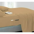 thumbnail image 1 of DNG Creations 4 Piece Sheet Set 12 Inch Deep Pocket With Side Storage Pockets 100% Egyptian Cotton, 800 Thread Count ( Solid Taupe - California King ), 1 of 3
