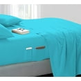 thumbnail image 1 of DNG Creations 4 Piece Sheet Set 12 Inch Deep Pocket With Side Storage Pockets 100% Egyptian Cotton, 800 Thread Count ( Solid Turquoise - California King ), 1 of 3