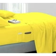 thumbnail image 1 of DNG Creations 4 Piece Sheet Set 12 Inch Deep Pocket With Side Storage Pockets 100% Egyptian Cotton, 800 Thread Count ( Solid Yellow - Full ), 1 of 3