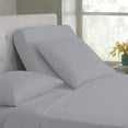 thumbnail image 1 of DNG Creations 4 Piece Split Top California King Adjustable Flex Top Sheet Set 100% Egyptian Cotton, 800 Thread Count 15 Inch Deep Pocket - 32" Split from The Top ( Solid Silver ), 1 of 5