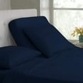 thumbnail image 1 of DNG Creations 4 Piece Split Top King Adjustable Flex Top Sheet Set 100% Egyptian Cotton, 800 Thread Count 24 Inch Deep Pocket - 39" Split from The Top ( Solid Navy Blue ), 1 of 5