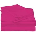 thumbnail image 1 of DNG Creations 4 Piece Waterbed Sheet Set Attached with Fitted Sheet 24 Inch Deep Pocket 100% Egyptian Cotton, 800 Threads Count ( Solid Hot Pink - King/California King ), 1 of 3
