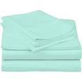 thumbnail image 1 of DNG Creations 4 Piece Waterbed Sheet Set Attached with Fitted Sheet 6 Inch Deep Pocket 100% Egyptian Cotton, 800 Threads Count ( Solid Aqua Blue - Super Single ), 1 of 3