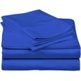 thumbnail image 1 of DNG Creations 4 Piece Waterbed Sheet Set Attached with Fitted Sheet 6 Inch Deep Pocket 100% Egyptian Cotton, 800 Threads Count ( Solid Royal Blue - Super Single ), 1 of 3
